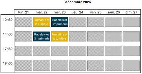 réservations décembre S4 2026